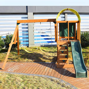 Juego de Columpios de Madera para Niños, Parque Infantil, Gimnasio de Jardín, Escalera de Cuerda para Escalar, Columpios de Madera para Niños en Venta - Product Image 2