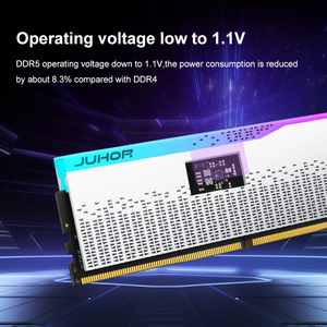 JUHOR DDR5 RGB 5600MHz 64GB, memori <span class=keywords><strong>Desktop</strong></span> <span class=keywords><strong>ECC</strong></span> 32GB/16GB * 2 CL38 untuk bermain game 1.25V RGB Server <span class=keywords><strong>RAM</strong></span> - Product Image 6