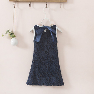 Vêtements pour enfants en gros pour l'été, robe mignonne sans manches en dentelle et paillettes pour filles, provenant d'un fournisseur chinois - Product Image 3