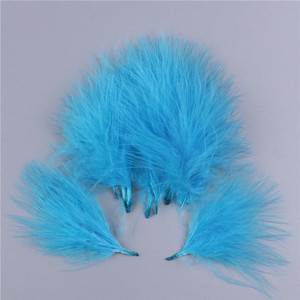 Commercio all'ingrosso 3-4 pollici (7-10cm) varia colori piume di marabù di tacchino per materiali per la costruzione di mosche - Product Image 6