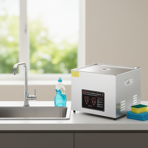 Nettoyeur à ultrasons numérique Vevor 15L avec chauffage, minuterie, panier, acier inoxydable, 80W, 40kHz - Product Image 2