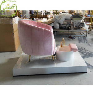 เก้าอี้สปาเท้าสำหรับเด็กเก้าอี้ทำเล็บเท้าสีชมพูอุปกรณ์ร้านเสริมสวยหรูหรา - Product Image 5