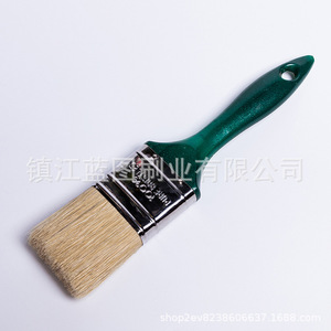 Brocha Plana para Pintar, Cerdas de Cerdo, Mango de Plástico Verde Esmeralda, 15-24mm, Origen Zhenjiang LT200CP, para Uso en Pintura - Product Image 1