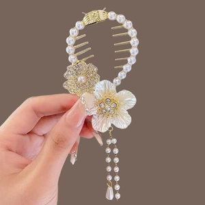 2025 New Rhinestone Pearl Flower <strong>Hairpin</strong> <strong>Colorful</strong> Head Clip Women's Hair Jewelry - Product Image 4