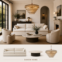 Ensemble de salon OAKEN Luxury American Living Room Cloud Sofa et table en marbre, meubles de salon personnalisables pour la maison