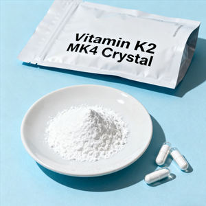 Materia prima pura vitamina <span class=keywords><strong>K2</strong></span> MK4 cristal 98% precio bajo VK2 para la salud - Product Image 1