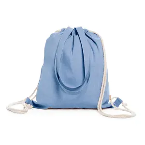 Borsa shopper 140 gr in cotone riciclato gadget sostenibili - Product Image 3