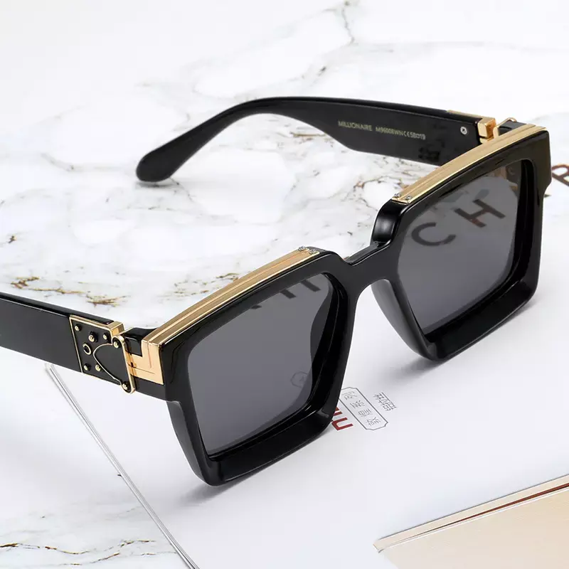 Óculos de sol quadrados femininos, óculos escuros de marca famosa, design de marca de luxo 2022