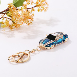 Bán Buôn Mini Xe Khuôn Kim Loại Keychain Sang Trọng Kim Cương Xe Đầy Màu Sắc Móc Chìa Khóa Cho Món Quà - Product Image 6