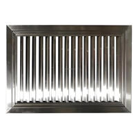 Grille d'air de retour ouvrable en acier inoxydable Grille d'air de retour à persienne fixe adaptée aux conduits de ventilation HVAC