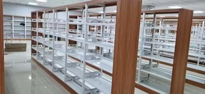 图书馆不锈钢书架图书馆家具书架可调钢制书架 - Product Image 6