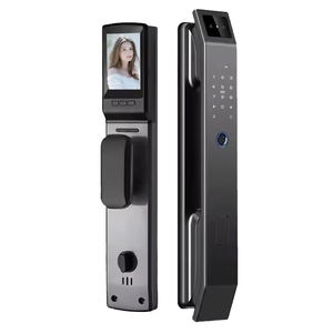 דלת עץ סיסמה מיוחדת דלת סיסמת מנעול דיגיטלי טוויה טביעת אצבע שער מנעול דירה משרד מנעול פנים - Product Image 2