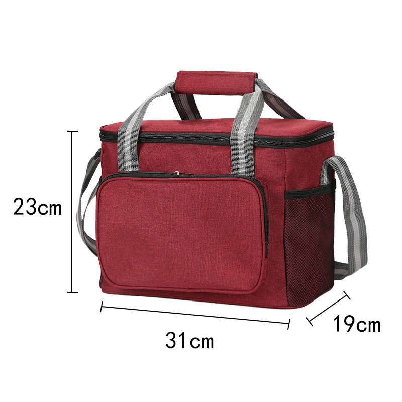 Sac isotherme à poche avant 15l-bordeaux