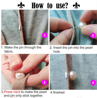 Boutons de luxe invisibles sans couture en perles anti-écartement pour col de chemise, stoppeurs d'écart pour chemisiers et cardigans pour femmes