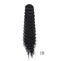 Extension de queue de cheval synthétique Deep Wave Clip-in avec cordon de serrage Boucles longues pour les styles de cheveux bouclés