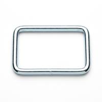 Anneau de fixation rectangulaire industriel en fil d'acier au carbone zingué, formé sur mesure