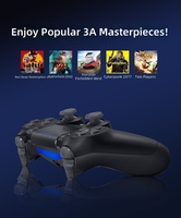 Manette de jeu sans fil pour P4 PC Steam Bluetooth Double vibration Multicolore Accessoires électroniques