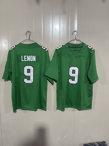 Nieuwe, populaire Philadelphia-waren # 2 Slay Jr Kelly Green Ademend Korte Mouw Gestikt Throwback Voetbalshirt voor Volwassenen - Product Image 2