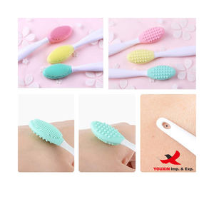 Brosse en silicone double face angulaire FENGFLY pour soins de la peau, manche ABS 14,7 cm, élimination des points noirs, approvisionnement mixte à bas prix - Product Image 4