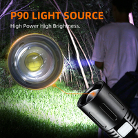 Lampes de poche tactiques Militaire Grade 5 Modes 2000 Lumens élevés Led lampe de poche étanche pour Camping Vélo Randonnée