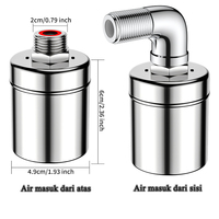 Vanne flottante fiable en acier inoxydable 304 pour fontaine à eau potable