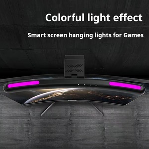 Oyun <span class=keywords><strong>RGB</strong></span> Monitör Işık Çubuğu LED Ekran Ortam Arka Aydınlatması Dokunmatik Kontrol Beyaz DIY Bilgisayar PC Masa Kurulumu - Product Image 4