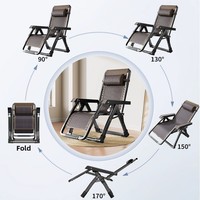 Chaise de camping et de pêche pliante et inclinable pour la sieste, avec dossier, en métal, portable, pour la maison, l'extérieur et la plage