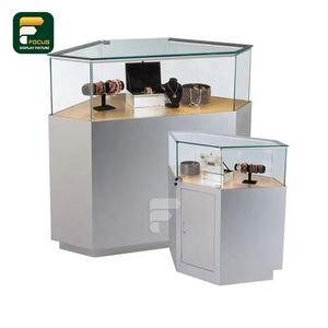 Escaparate moderno de exhibición al por menor Gabinete de vidrio negro Almacenamiento bloqueable Estantes de vidrio Vitrina para exposiciones de productos - Product Image 4