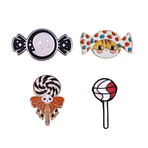 Manufacturer Customize Your Designs Sweet Bonbon Ghost Candy Lollipop Enamel Pins Lapel Pin Badge Brooch Custom Enamel Pin Candy