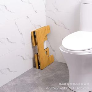 Shengke Foldable Wooden Toilet <b>Stool</b> For Children And Pregnant Women Minimalist Design <b>Bamboo</b> Material - Product Image 2