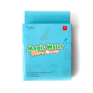 Cartes de mots d'eau magiques éducatives précoces bébé apprentissage numéros lettre flashcards carnet de croquis boîte d'emballage recyclable - Product Image 2