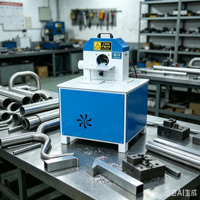 Machine de polissage automatique industrielle pour tubes courbés avec moteur à engrenages, nouvelle ponceuse à bande verticale et extraction des poussières pour tuyaux métalliques