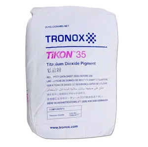 TRONOX Tikon Tio2 Poudre blanche de titane Dioxyde de titane de qualité industrielle Pigment de dioxyde de titane de qualité rutile