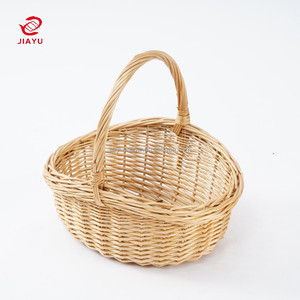 <span class=keywords><strong>Grand</strong></span> <span class=keywords><strong>panier</strong></span> d'extérieur en osier de luxe JY poignées vides en <span class=keywords><strong>bois</strong></span> pour cueillir des fruits et des fleurs pour le marché de Noël Cadeau de récolte - Product Image 1