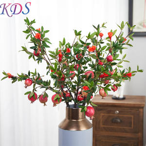 Árbol de limón, frutas rojas y flores, decoración <span class=keywords><strong>para</strong></span> el hogar, boda, simulación de manzana, limón, fruta, planta falsa - Product Image 2