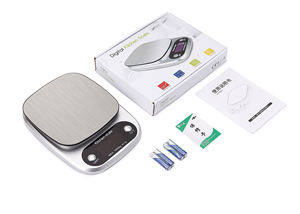 Großhandel wiederaufladbare Edelstahl 3 kg 5 kg 0,1 g LCD elektrische elektronische Gewichtsskala Messung digitale Küchen-Lebensmittelskala - Product Image 5