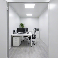 Conteneur de bureau portable de 20 pieds, cabine préfabriquée, bâtiment modulaire pour chantier de construction, poste de garde