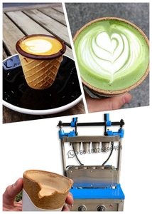Ăn được trà & ly cà phê làm cho máy trà cốc cà phê ăn được ăn cup Cookie waffer ice hot cuối cùng 2 giờ - Product Image 5