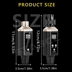 S-200 chuyên nghiệp không dây UHF Microphone hệ thống không dây Plug-on XLR <span class=keywords><strong>Transmitter</strong></span> năng động Microphone không dây thu âm thanh - Product Image 6