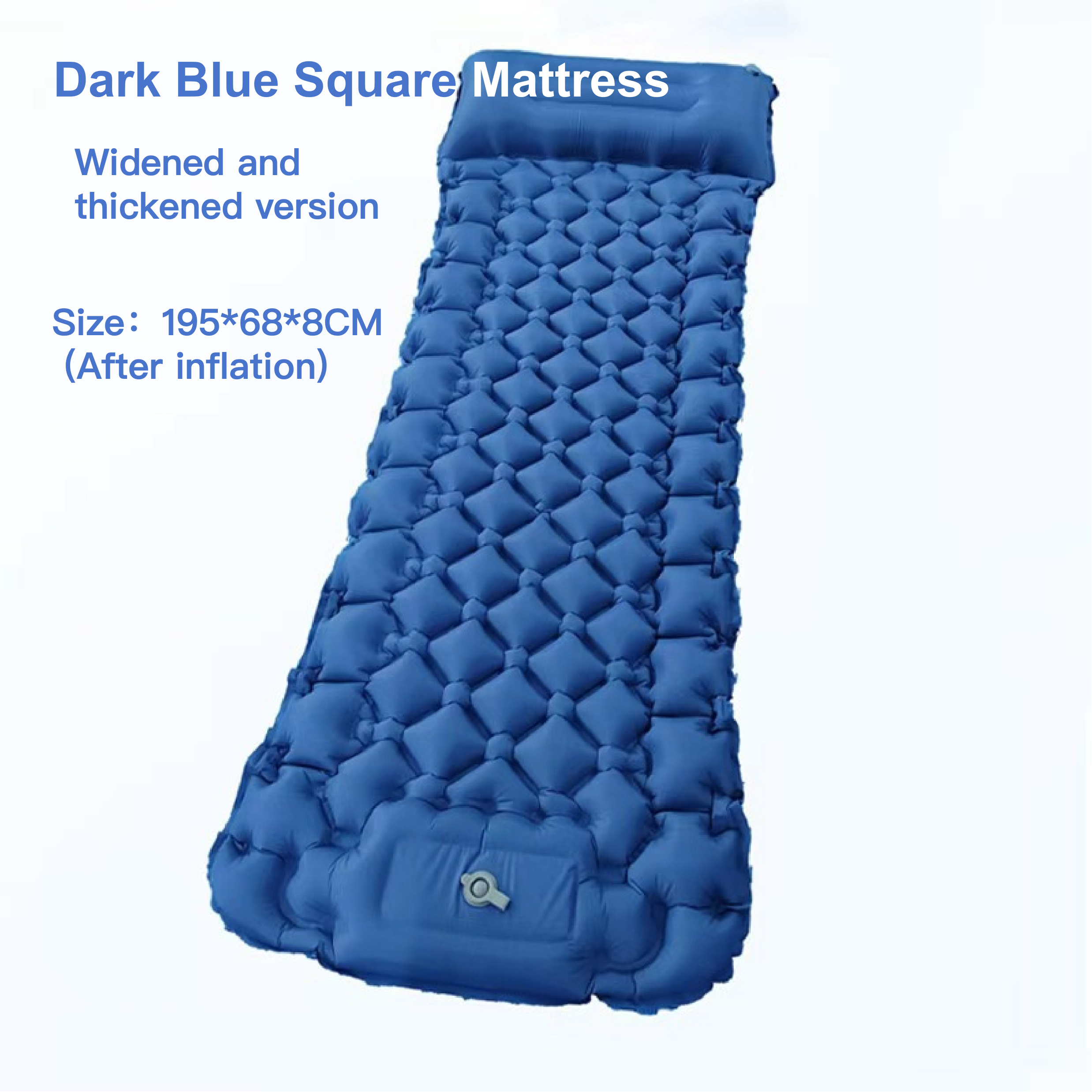 Matelas gonflable diamant bleu foncé - élargi et épaissi