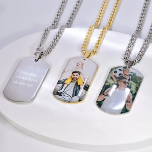 Collier personnalisé avec photo UV, gravure personnalisée, cadeau pour la fête des pères, produit POD Shopify Dropshipping. - Product Image 4
