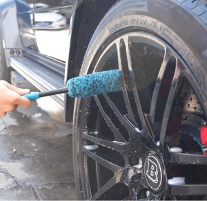 6 pz Kit professionale per la pulizia delle ruote per auto, spazzola per pneumatici, spazzola per cerchi in lana morbida da 2 pz - Product Image 2