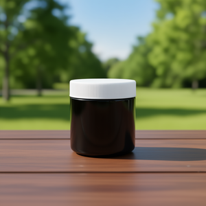 Tarro de plástico PP negro de 180 ml con boca ancha y tapa de rosca para cuidado personal, jabón líquido, ungüento, impresión por serigrafía. - Product Image 2