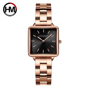 Orologio da Polso Hannah Martin Minimalista con Logo Personalizzato, Movimento al Quarzo Giapponese, Impermeabile, <span class=keywords><strong>Quadrante</strong></span> <span class=keywords><strong>Quadrato</strong></span> per Ragazze e Donne - Product Image 5