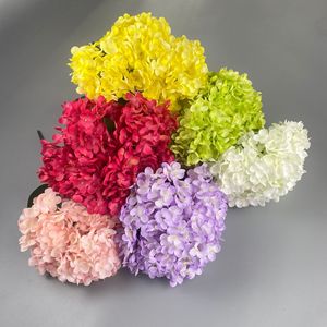 Artificial Hydrangea <b>Flowers</b> <b>Single</b> Branch Silk High Simulation Wedding Home Decor Reusable - Product Image 1