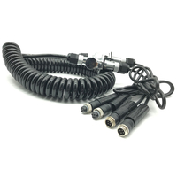 Câble vidéo pour caméras de véhicule sur MDVR, ligne de suspension pneumatique pour semi-remorque, étanchéité du connecteur aéronautique M12