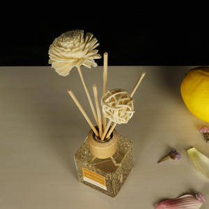 Diffuseur en rotin aux senteurs naturelles 80ml, parfum bois de santal, bâtonnets diffuseurs, désodorisant d'ambiance, décoration intérieure - Product Image 5