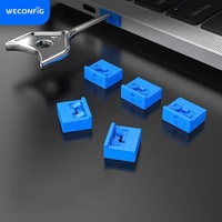 Bloqueador de Puertos USB, Bloqueador de Puertos USB Tipo A con Llave, Suministros de Oficina
