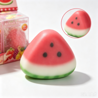 Jouet anti-stress souple et croustillant en forme de pastèque, simulation de fruit, jouet de décompression pour enfants