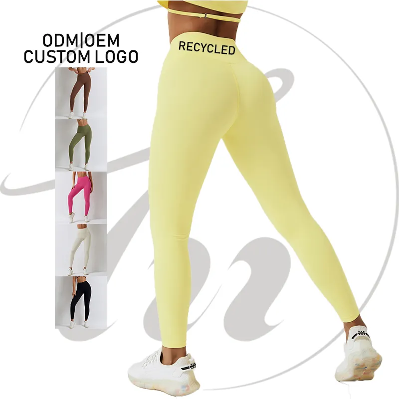 Eco-friendly High Waist Gym Legging Fitness Tummy Control Yoga Pants Custom Logo Workout Leggings For Women